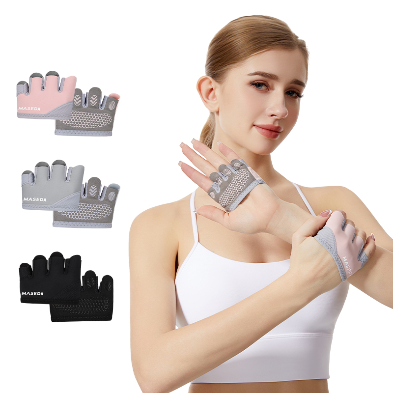 Pilates Yoga Fitness - Sepasang Sarung Tangan Fitness Tanpa Jari:
