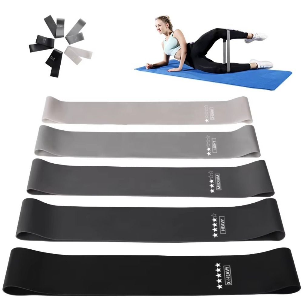 Pilates Yoga Sport - 5 Buah Tali Resistensi Kebugaran TPE