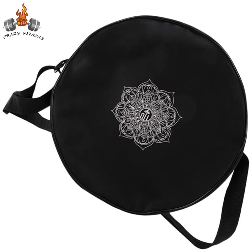 Pilates Yoga Bag - Tas roda Yoga nilon hitam bunga