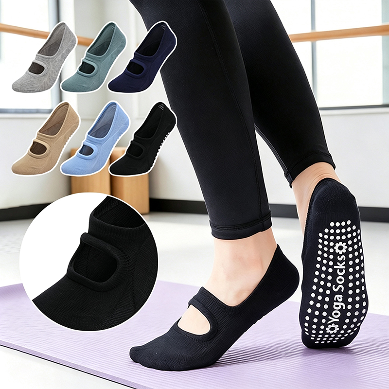 Pilates Yoga Sport - Kaus Kaki Yoga Wanita Anti-Selip Tanpa