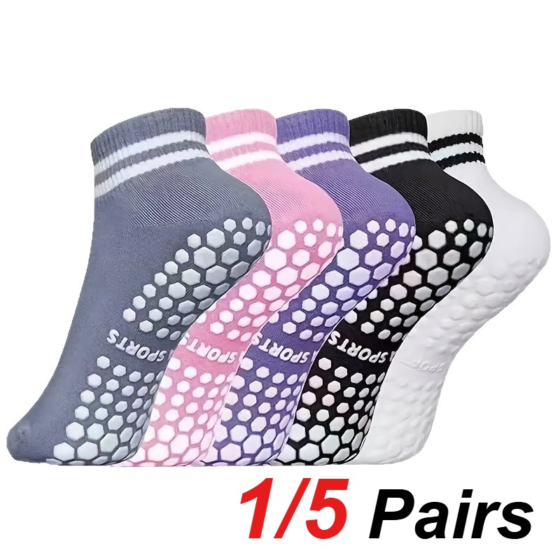 Pilates Yoga Fitness - 1/5 Pasang Kaus Kaki Yoga Pilates