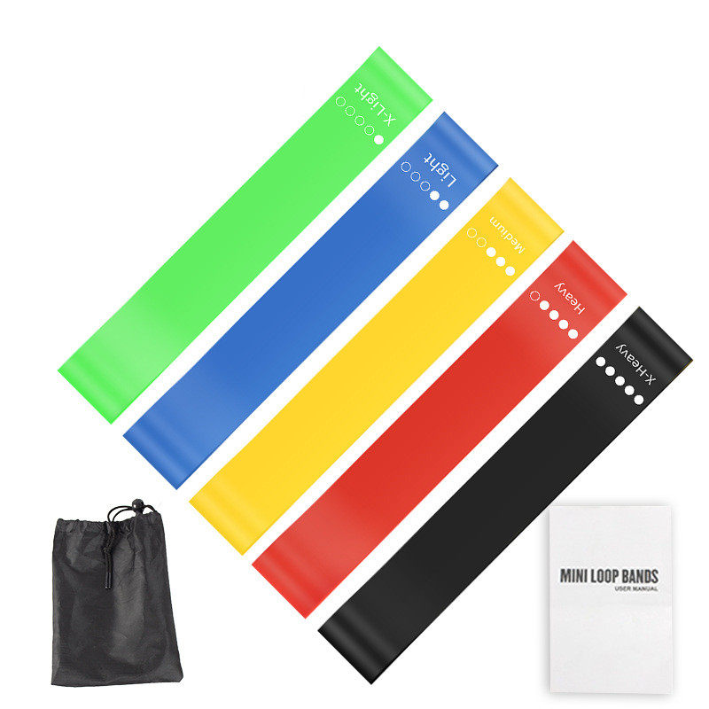 Pilates Yoga Bag - 5 Buah Set Tali Resistensi TPE