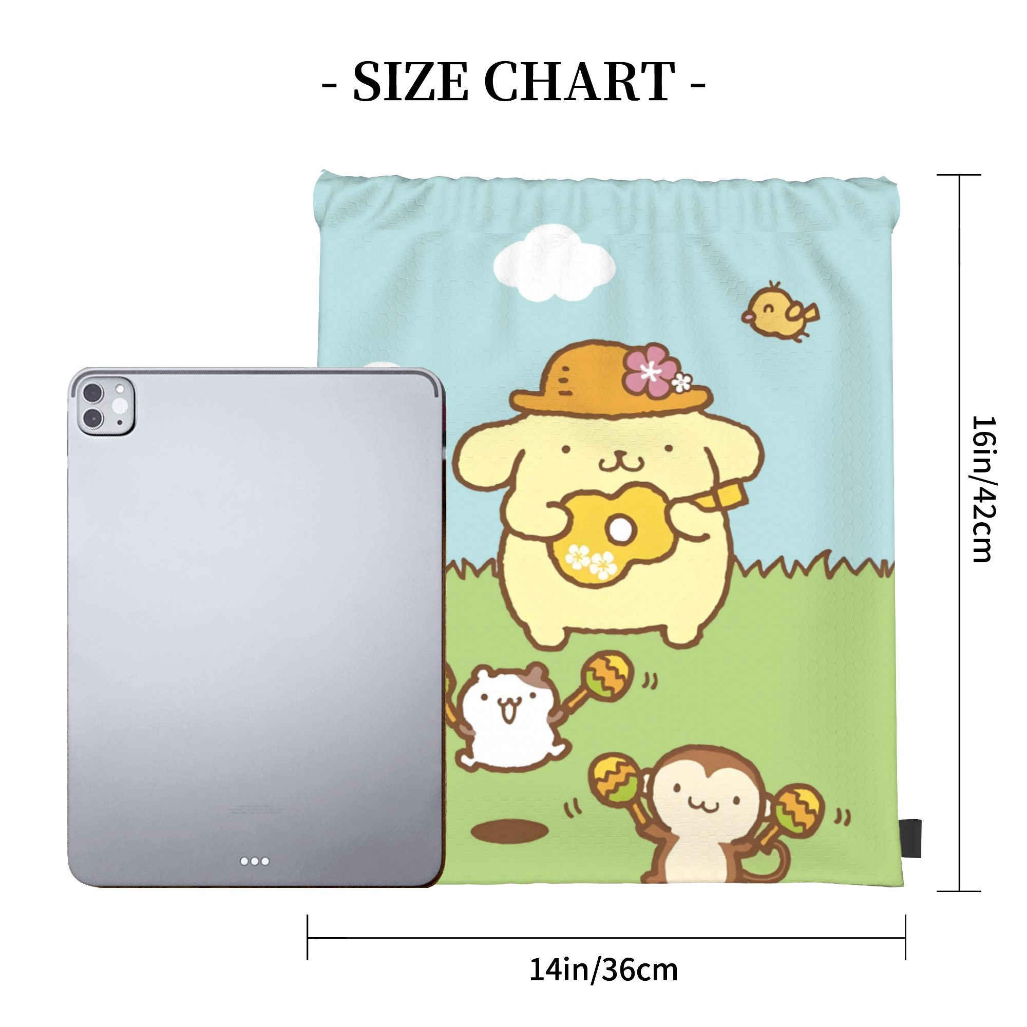 Tas Ransel Serut P-Pompompurin - Pilates Yoga Bag ulasan dan harga